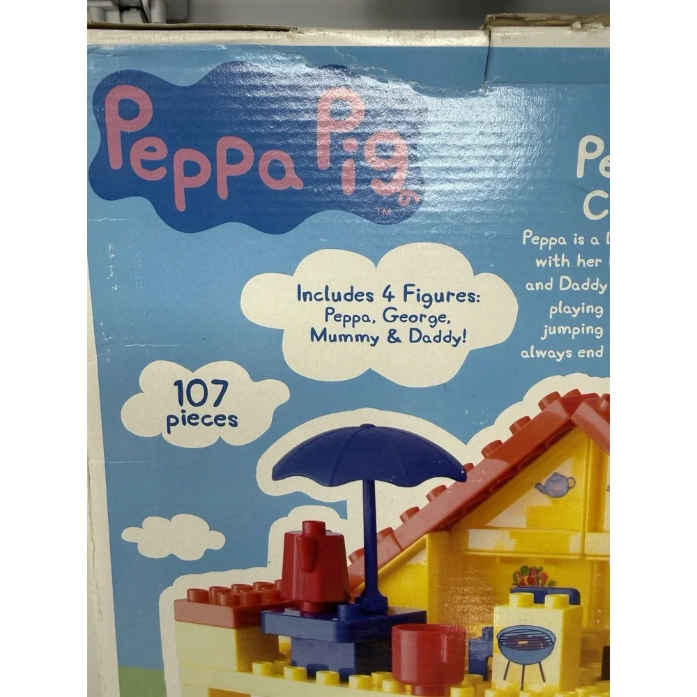 Peppa Pig Peppa's House Construction Complete Unopened 2003 107 Piece